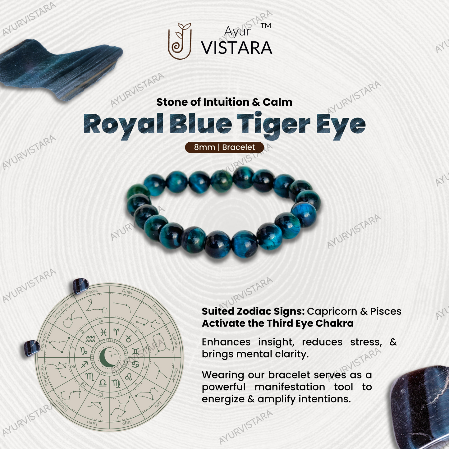 Royal Blue Tiger Eye