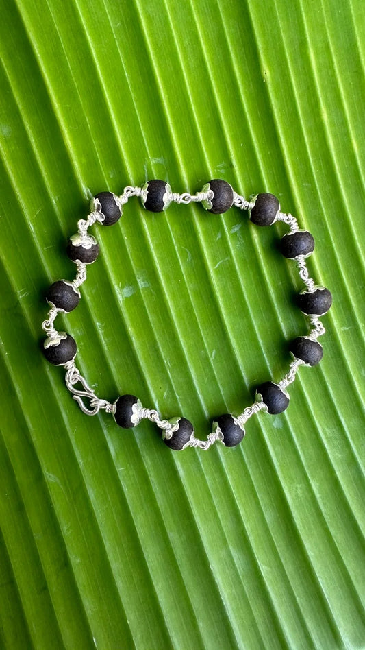 Ayur Karungali Silver  Bracelet