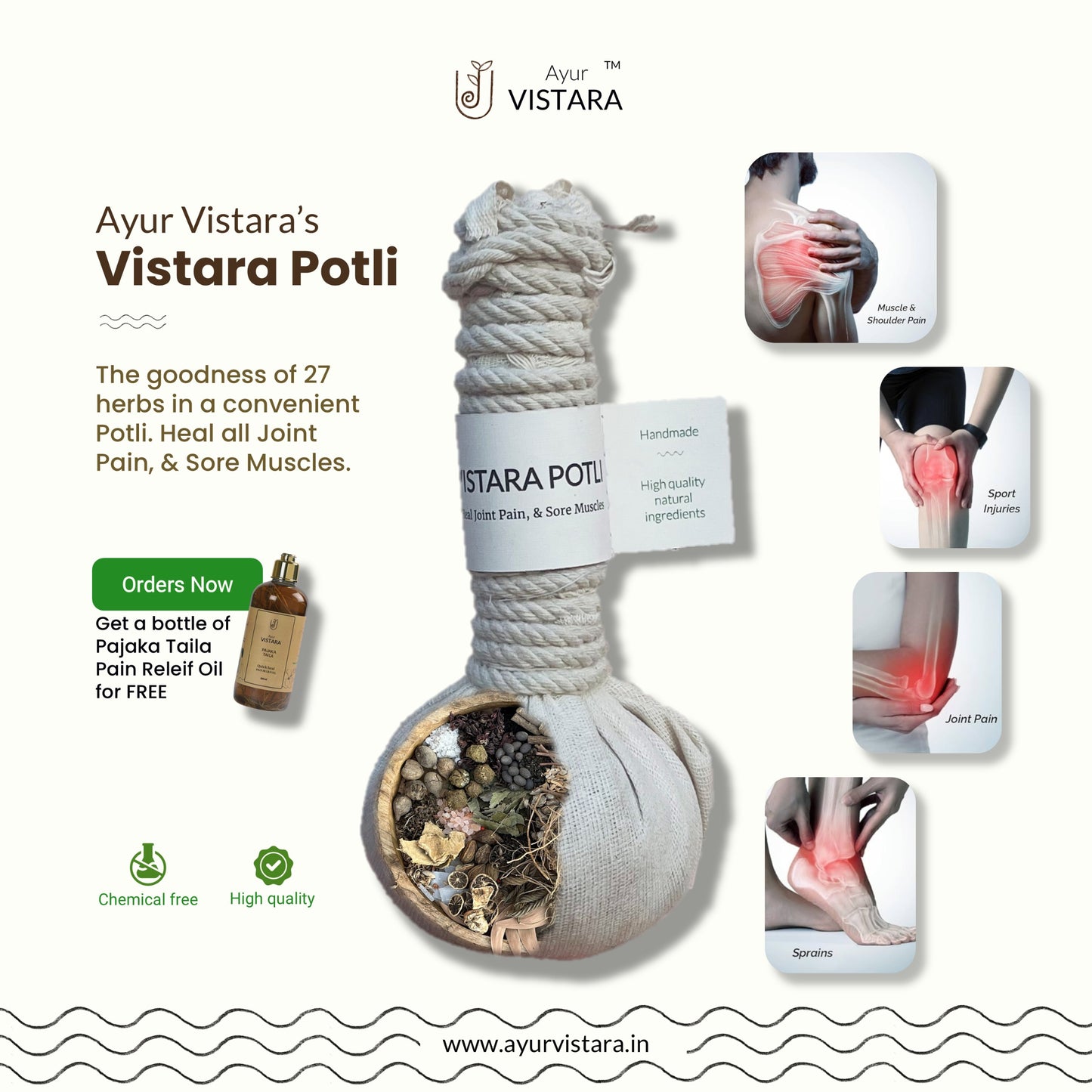 Vistara Potli plus Vistara Pain relief Oil