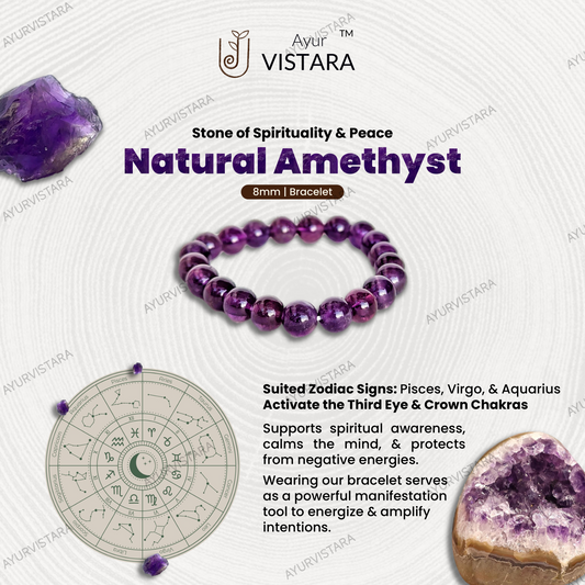 Natural amethyst bracelet