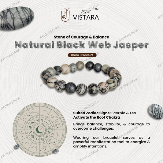 Nature black web jasper